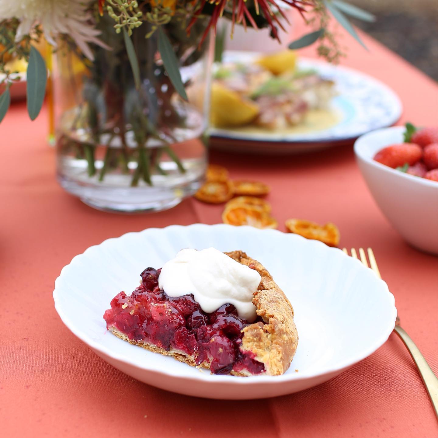 Cranberry Galette with Vanilla Whip